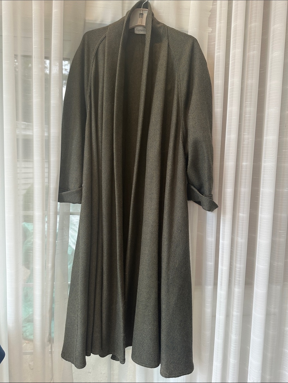 Signature Olive Longline Trench Coatigan